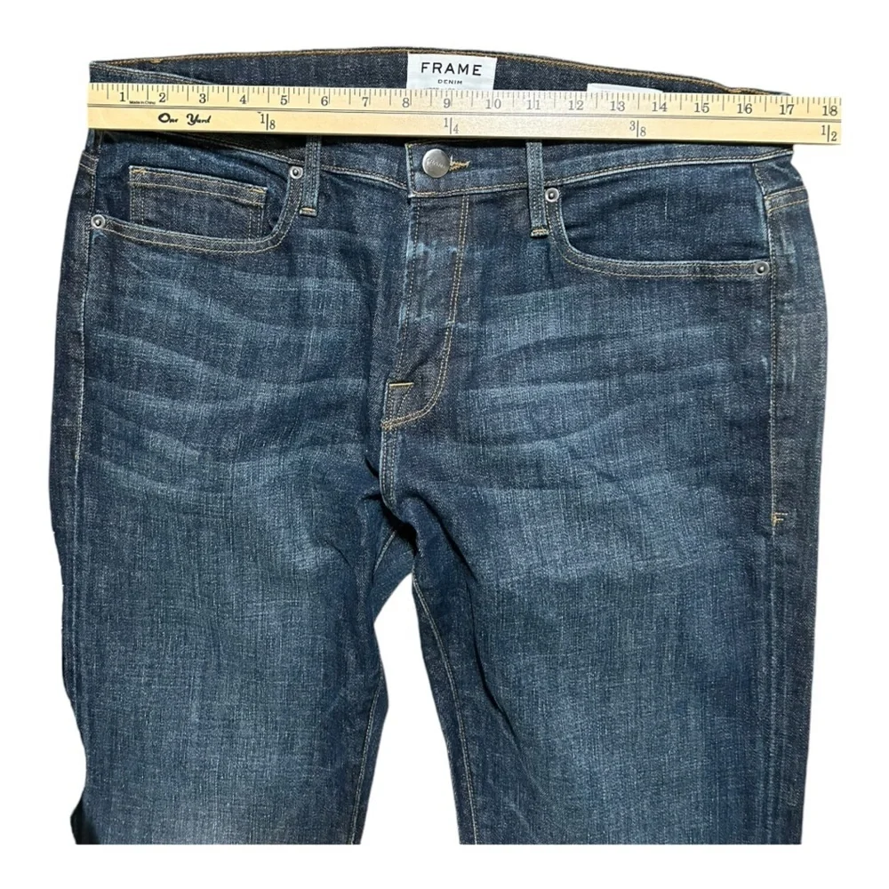 FRAME Men’s Denim L’Homme Straight Leg Blue Jeans 34x33 - Picture 5 of 7